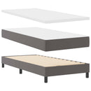 Box spring seng med madras Grå 100 x 200 cm Kunstlæder