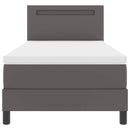 Box spring seng med madras Grå 100 x 200 cm Kunstlæder