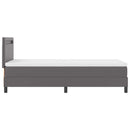 Box spring seng med madras Grå 100 x 200 cm Kunstlæder