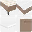 Box spring seng med madras Cappuccino 100 x 200 cm Kunstlæder