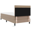 Box spring seng med madras Cappuccino 100 x 200 cm Kunstlæder