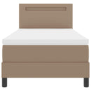 Box spring seng med madras Cappuccino 100 x 200 cm Kunstlæder