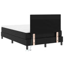 Box spring seng med madras Sort 120 x 190 cm Kunstlæder