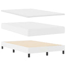 Box spring seng med madras Hvid 120 x 190 cm Kunstlæder