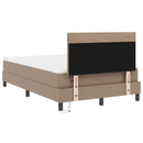 Box spring seng med madras Cappuccino 120 x 190 cm Kunstlæder