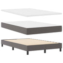Box spring seng med madras Grå 120 x 200 cm Kunstlæder
