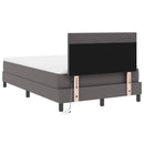 Box spring seng med madras Grå 120 x 200 cm Kunstlæder