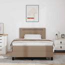 Box spring seng med madras Cappuccino 120 x 200 cm Kunstlæder