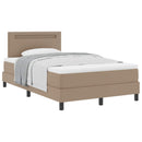 Box spring seng med madras Cappuccino 120 x 200 cm Kunstlæder