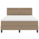 Box spring seng med madras Cappuccino 140 x 190 cm Kunstlæder