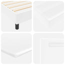Box spring seng med madras Hvid 140 x 200 cm Kunstlæder