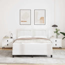 Box spring seng med madras Hvid 140 x 200 cm Kunstlæder