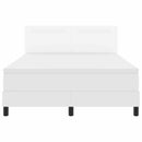 Box spring seng med madras Hvid 140 x 200 cm Kunstlæder