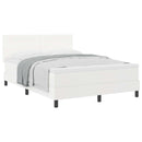 Box spring seng med madras Hvid 140 x 200 cm Kunstlæder