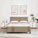 Box spring seng med madras Cappuccino 140 x 200 cm Kunstlæder