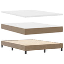 Box spring seng med madras Cappuccino 140 x 200 cm Kunstlæder