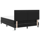 Box spring seng med madras Sort 160 x 200 cm Kunstlæder