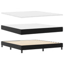 Box spring seng med hovedgærde Sort 180 x 200 cm Kunstlæder