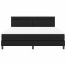 Box spring seng med hovedgærde Sort 180 x 200 cm Kunstlæder