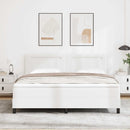 Box spring seng med madras Hvid 180 x 200 cm Kunstlæder
