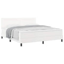 Box spring seng med madras Hvid 180 x 200 cm Kunstlæder
