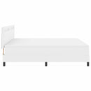 Box spring seng med madras Hvid 180 x 200 cm Kunstlæder
