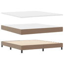 Box spring seng med madras Cappuccino 180 x 200 cm Kunstlæder