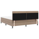 Box spring seng med madras Cappuccino 180 x 200 cm Kunstlæder