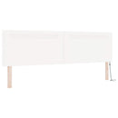 Box spring seng med madras med LED Hvid 200 x 200 cm Kunstlæder