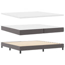 Box spring seng med madras Grå 200 x 200 cm Kunstlæder