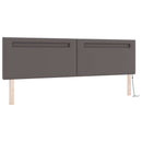 Box spring seng med madras Grå 200 x 200 cm Kunstlæder