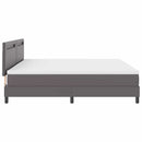Box spring seng med madras Grå 200 x 200 cm Kunstlæder