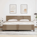 Box spring seng med madras Cappuccino 200 x 200 cm Kunstlæder