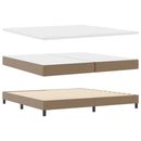 Box spring seng med madras Cappuccino 200 x 200 cm Kunstlæder