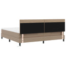 Box spring seng med madras Cappuccino 200 x 200 cm Kunstlæder