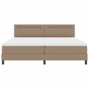 Box spring seng med madras Cappuccino 200 x 200 cm Kunstlæder