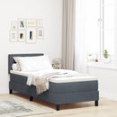Box spring seng med madras Mørkegrå 80 x 200 cm Fløjl