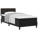 Box spring seng med madras Sort 90 x 200 cm Fløjl
