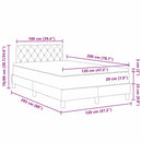 Box spring seng med madras Lyserød 120 x 200 cm Fløjl