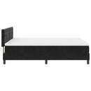 Box spring seng med madras Sort 140 x 190 cm Fløjl