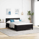 Box spring seng med madras Sort 160 x 200 cm Fløjl