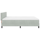 Box spring seng med madras Lysegrå 180 x 200 cm Fløjl