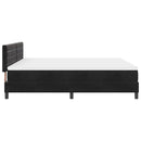 Box spring seng med madras Sort 180 x 200 cm Fløjl