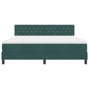 Box spring seng med madras Mørkegrøn 180 x 200 cm Fløjl