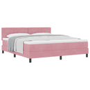 Box spring seng med hovedgærde Lyserød 180 x 200 cm Fløjl