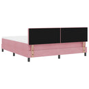 Box spring seng med hovedgærde Lyserød 180 x 200 cm Fløjl