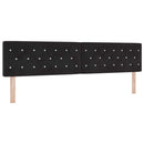 Box spring seng med madras Sort 200 x 200 cm Fløjl