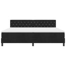 Box spring seng med madras Sort 200 x 200 cm Fløjl