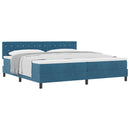 Box spring seng med madras Mørk blå 200 x 200 cm Fløjl