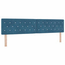 Box spring seng med madras Mørk blå 200 x 200 cm Fløjl